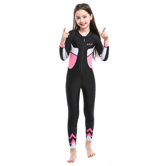 Child Kid One-piece Diving Suit Surfing Wetsuit Kids Thermal Diving Swimming Swimwear Swimsuit Full Body Long Sleeve Wetsuits