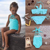 Kids Beachwear Bathing Suit Swimwear Bikini Set Tankini