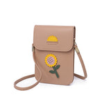 Flower bag one-shoulder strap diagonal square bag shape large capacity mobile phone bag cross-shoulder handbag