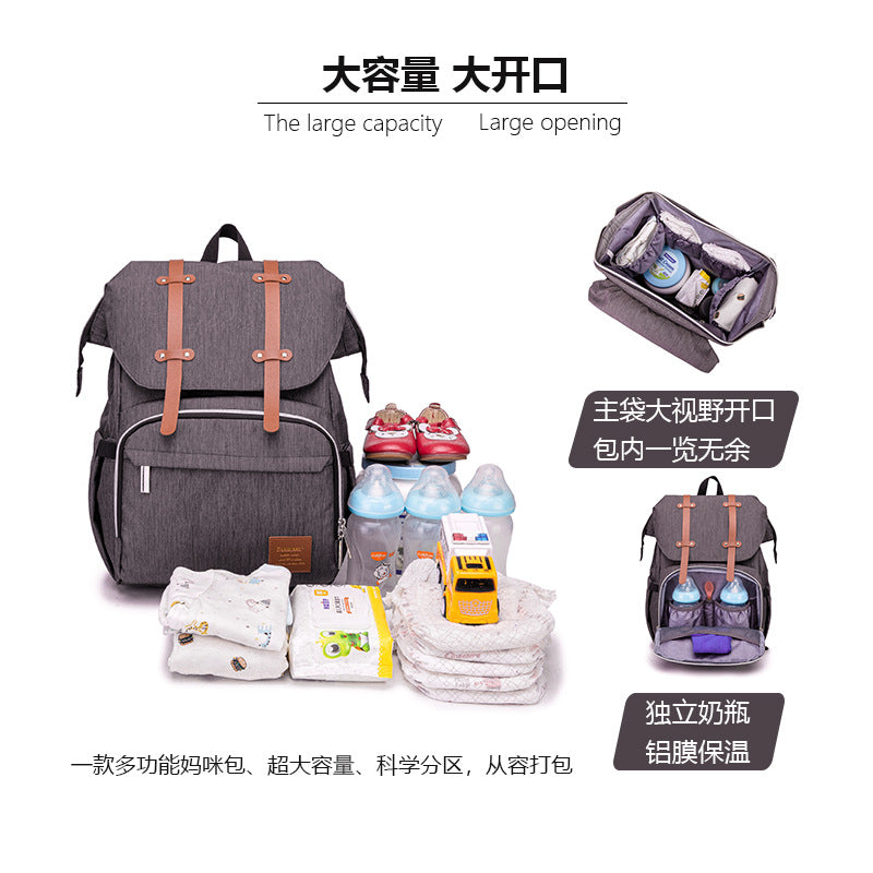 Mommy Daddy Bag Multi-Functional Fashion Baby Bag Travel Bag Backpack